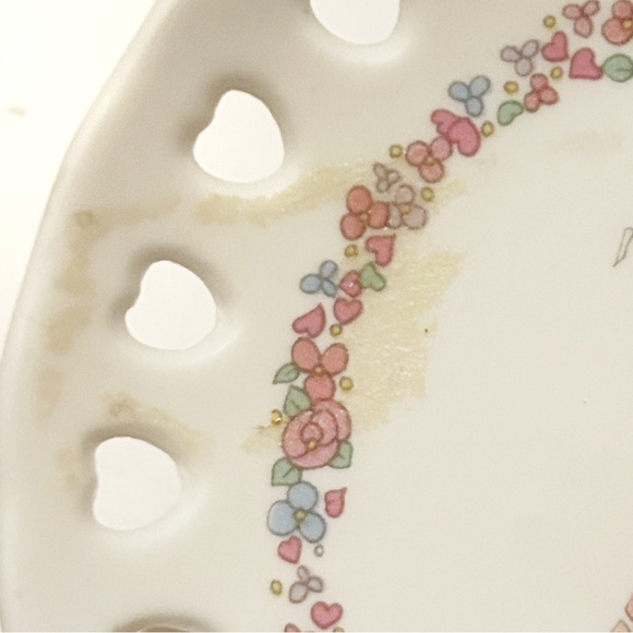 Vintage 1994 Precious Moments Miniature Ceramic Decorative Plate March Flowers - Picture 9 of 10